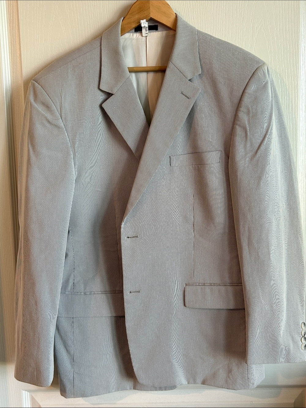 Andrew Fezza Light Gray Men's Single-Breasted Blazer